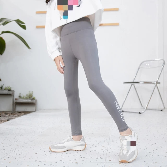 High Waist Girl's Skinny Leggings