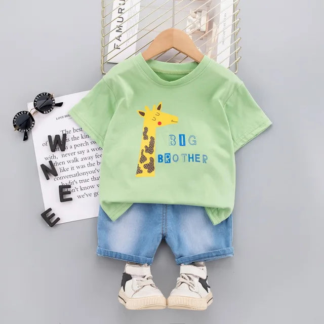Kid Cartoon Casual Outfit Set