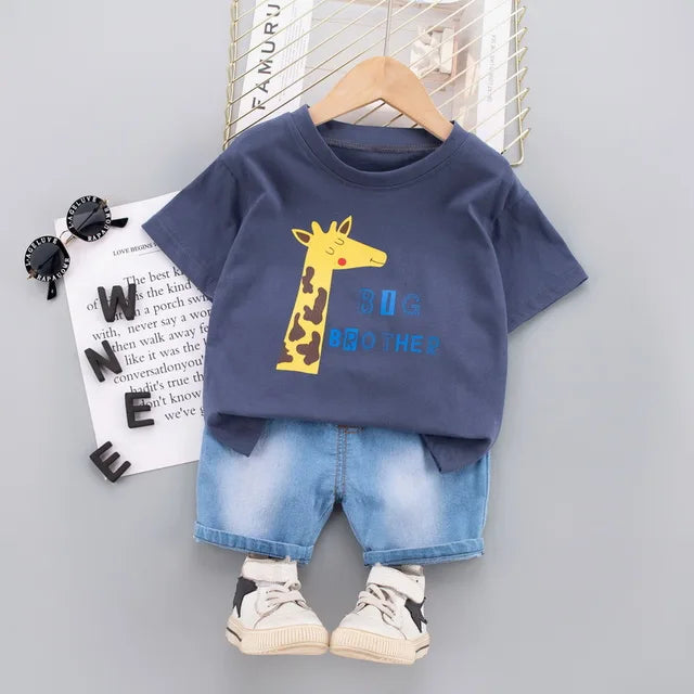 Kid Cartoon Casual Outfit Set