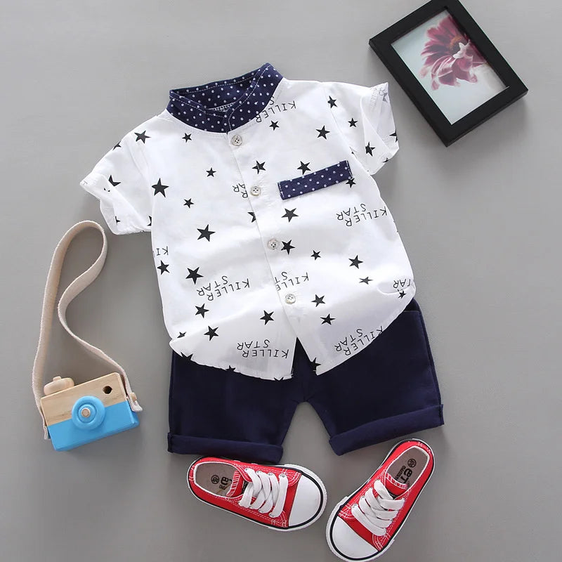 Boys' Casual Shirt & Shorts Set