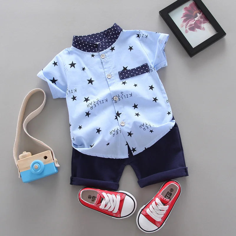 Boys' Casual Shirt & Shorts Set