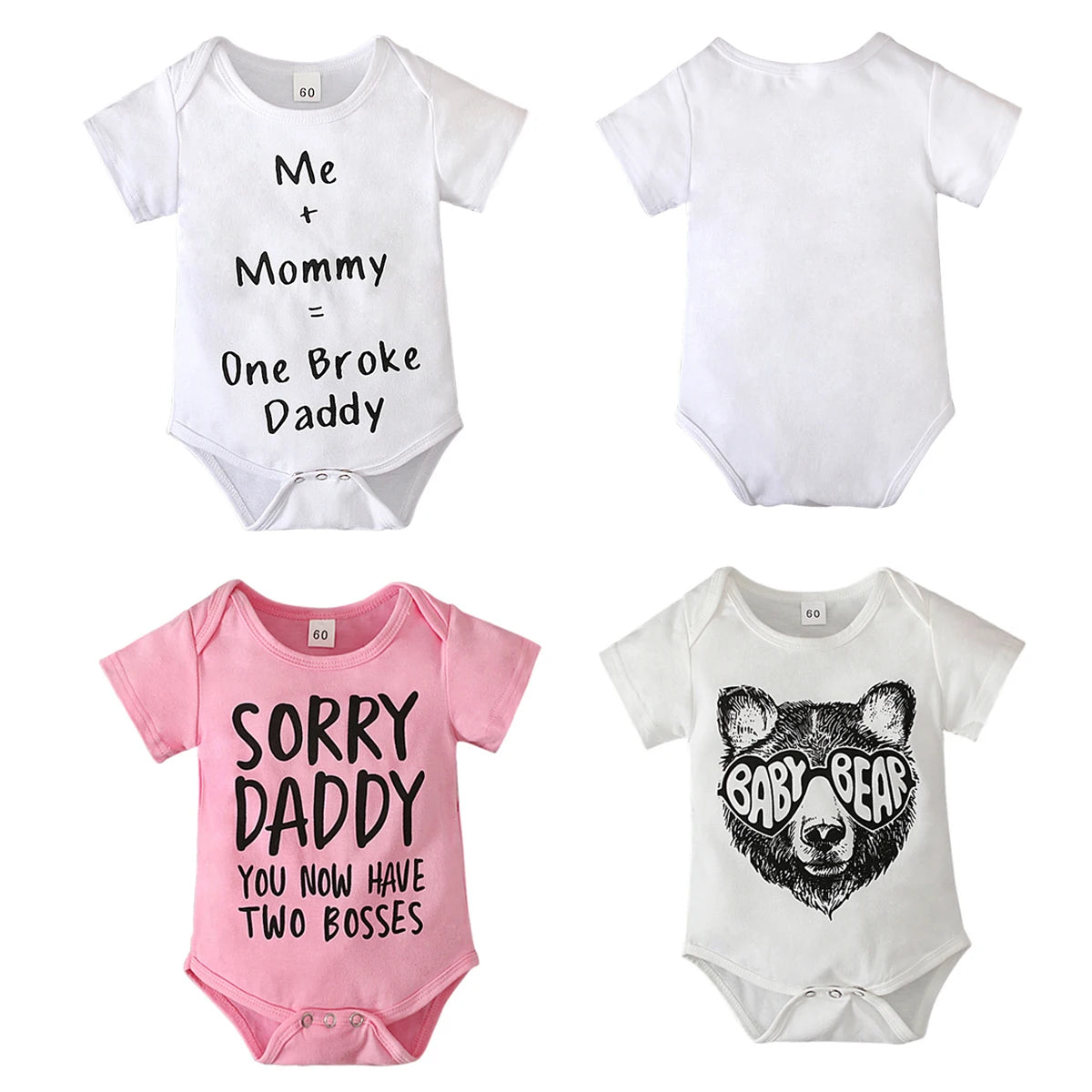 Cute Letter Print Infant Jumpsuit