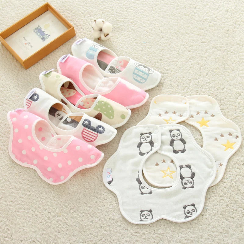 TinyTots Cartoon Cotton Bibs