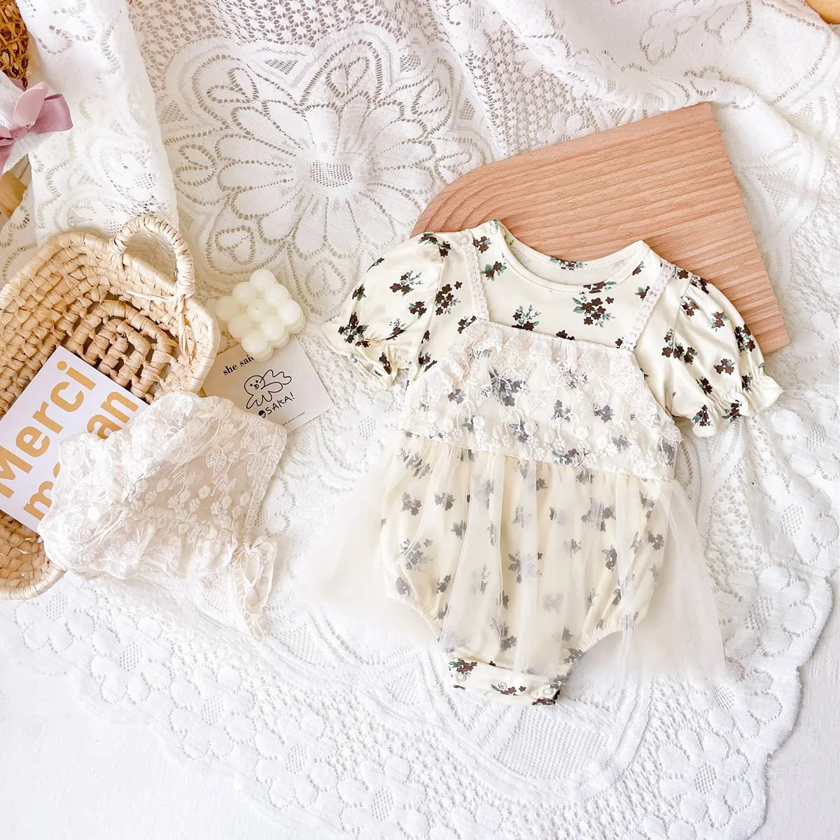 Princess Baby Romper Set with Hat