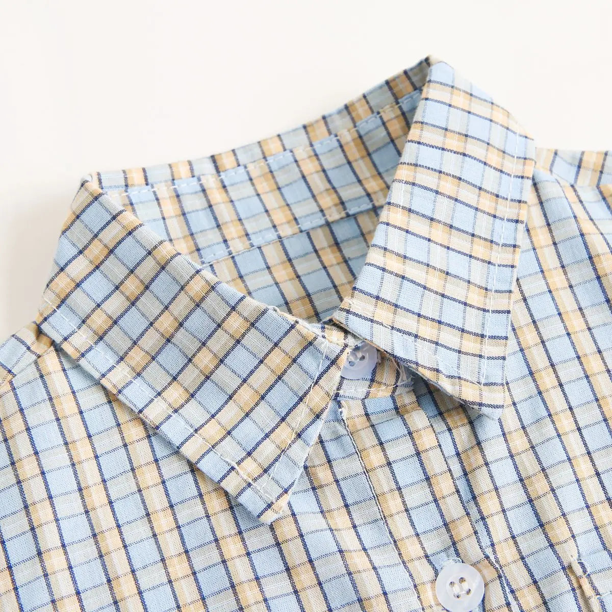 Plaid Cotton Toddler Boys' Shorts Set
