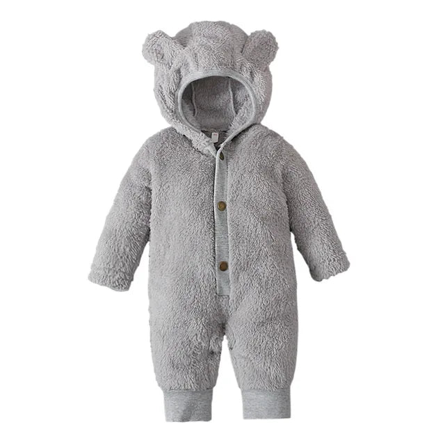Cute Bear Hooded Romper