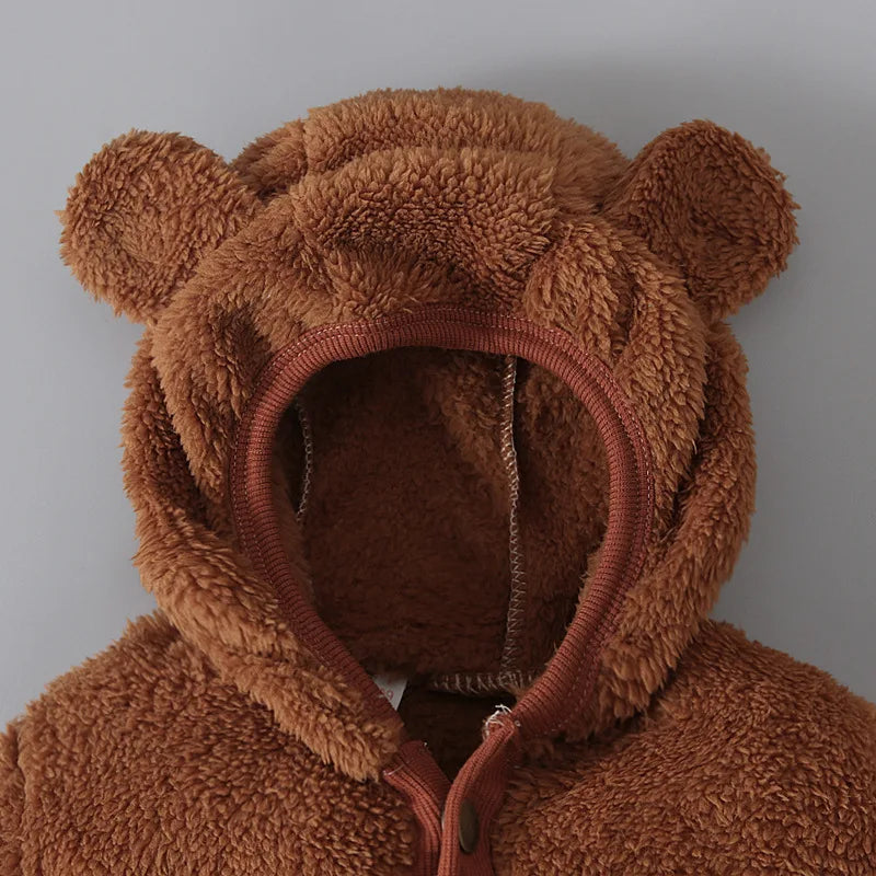 Cute Bear Hooded Romper