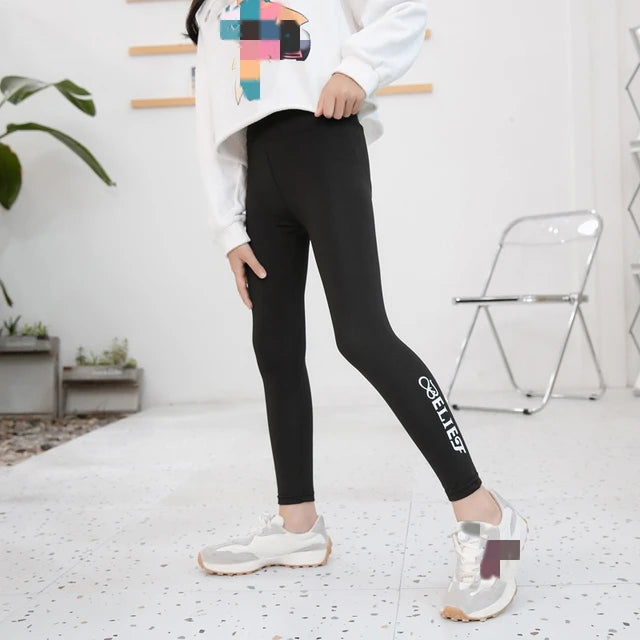 High Waist Girl's Skinny Leggings