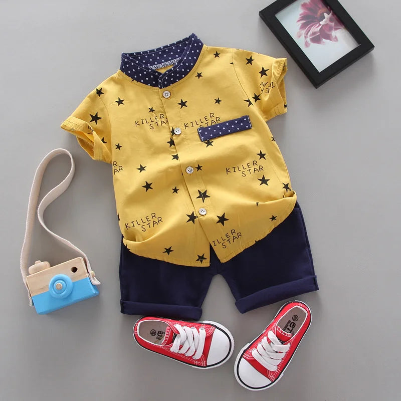 Boys' Casual Shirt & Shorts Set