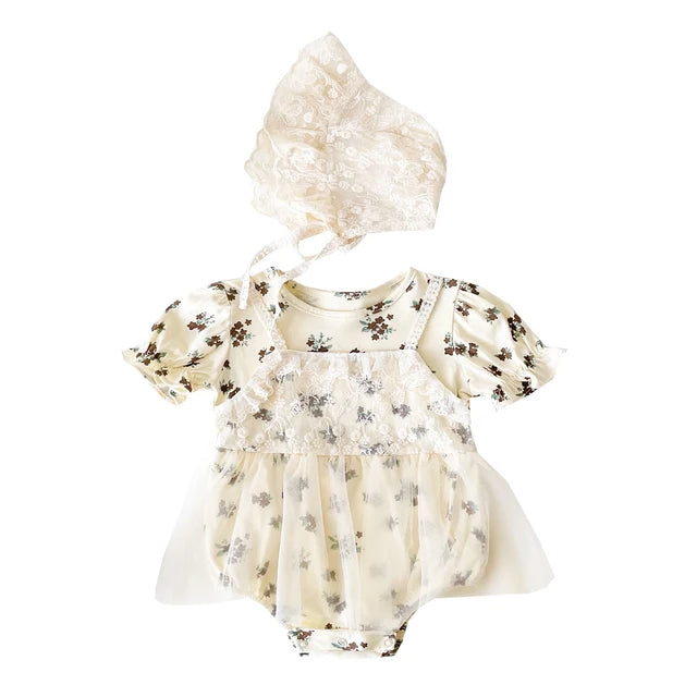 Princess Baby Romper Set with Hat
